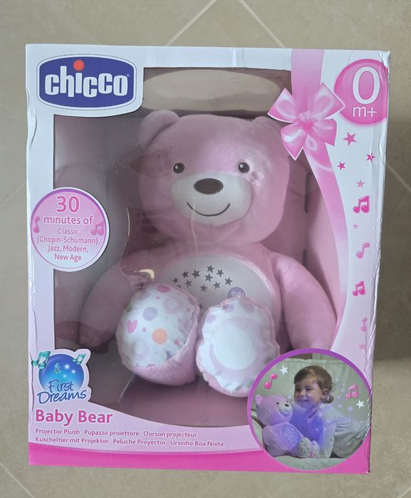 Nowy CHICCO MIŚ Pluszowy 3w1 projektor