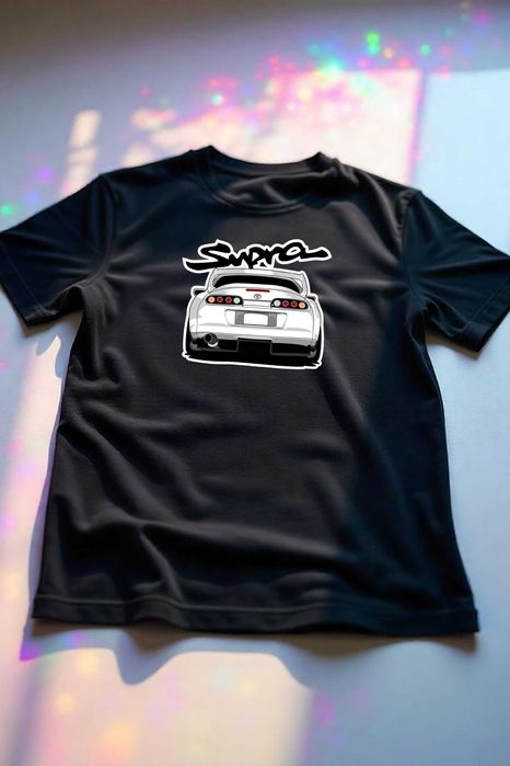Koszulka M Toyota Supra Tył | Prezent dla Chłopaka, Fana Motoryzacji