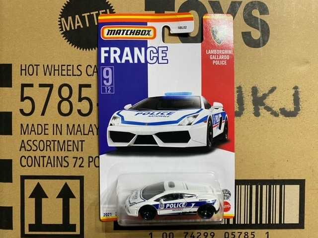 Matchbox Lamborghini Gallardo Police Długa Karta Long Card