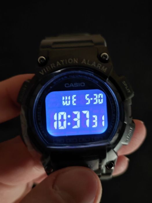 Годинник чоловічий Casio W-736H-8B Вібросигнал Оригінал Гарантія Часы