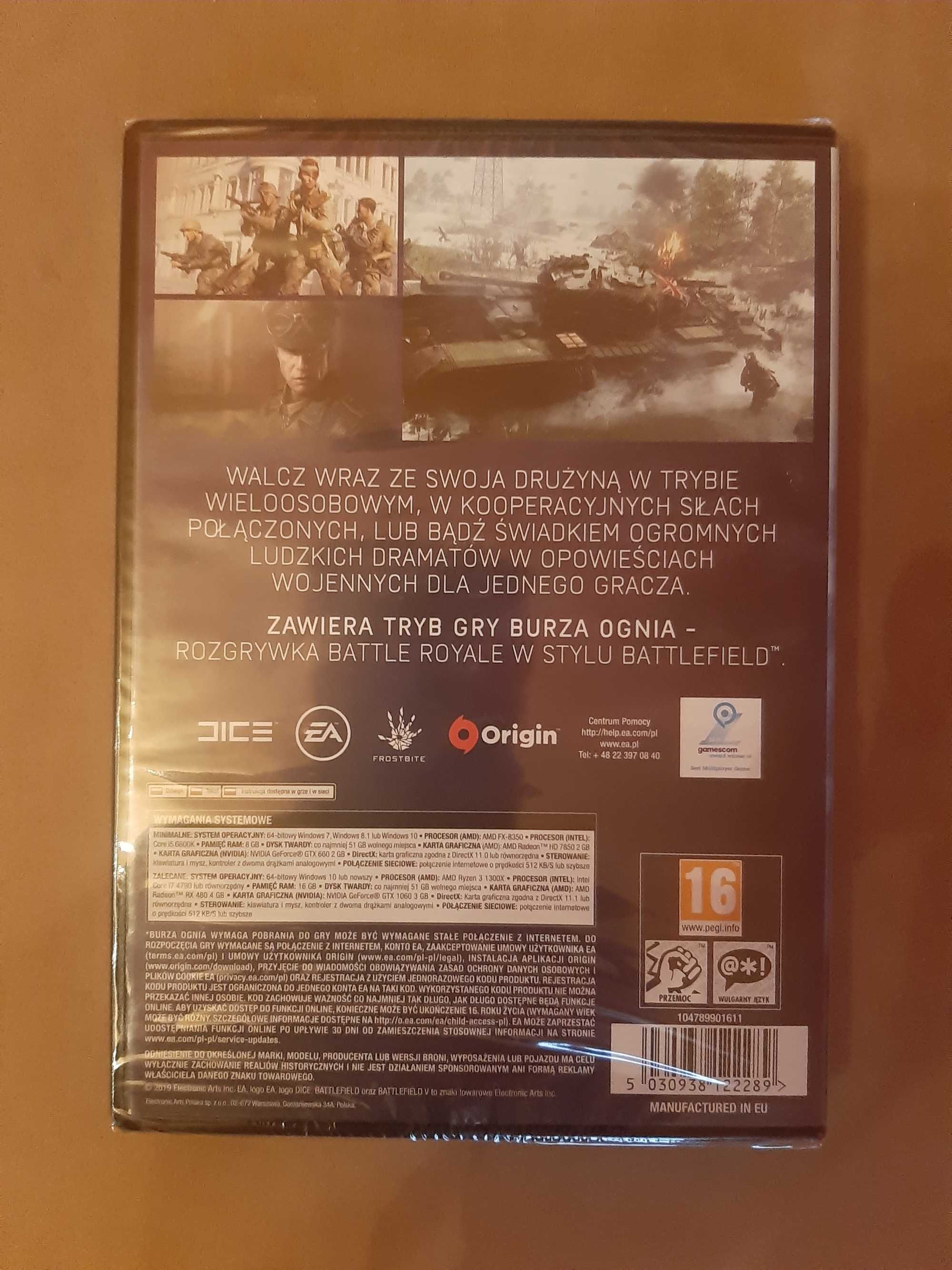 Gra na PC Battlefield V 5 dvd po polsku NOWA