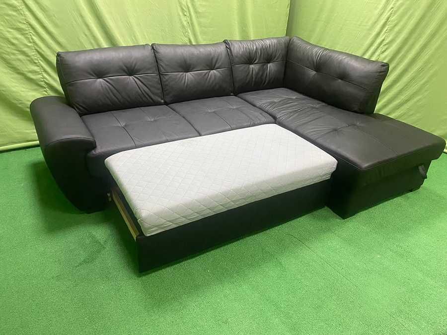 Кутовий диван. Розкладний куток. Диван з Німеччини. Шкіряний.