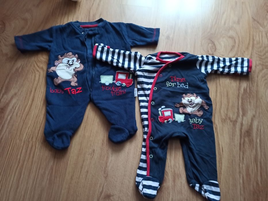 Śpiochy śpioszki chłopięce Taz 56/62 granatowe