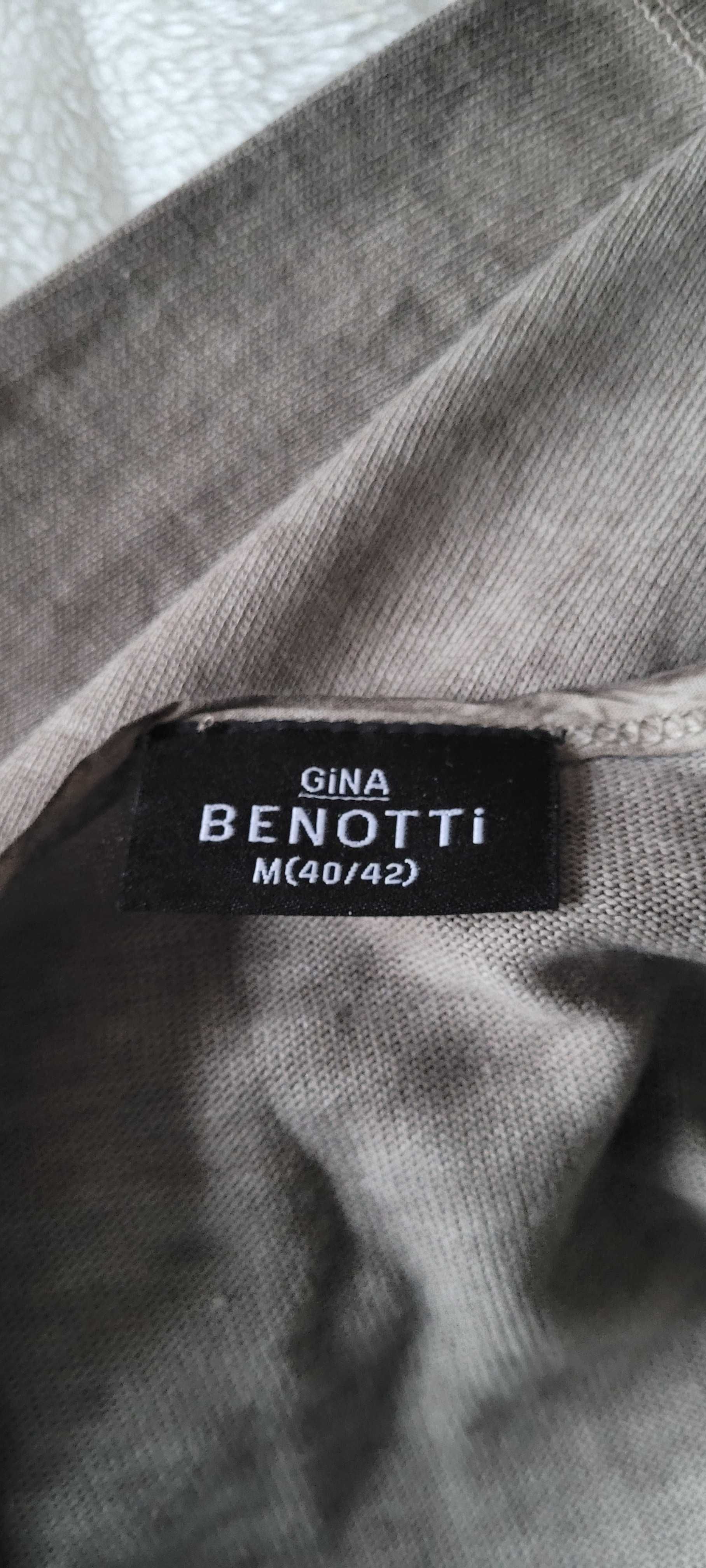 Brązowy rozpinany cienki sweter bawełna Gina Benotti, roz40/42