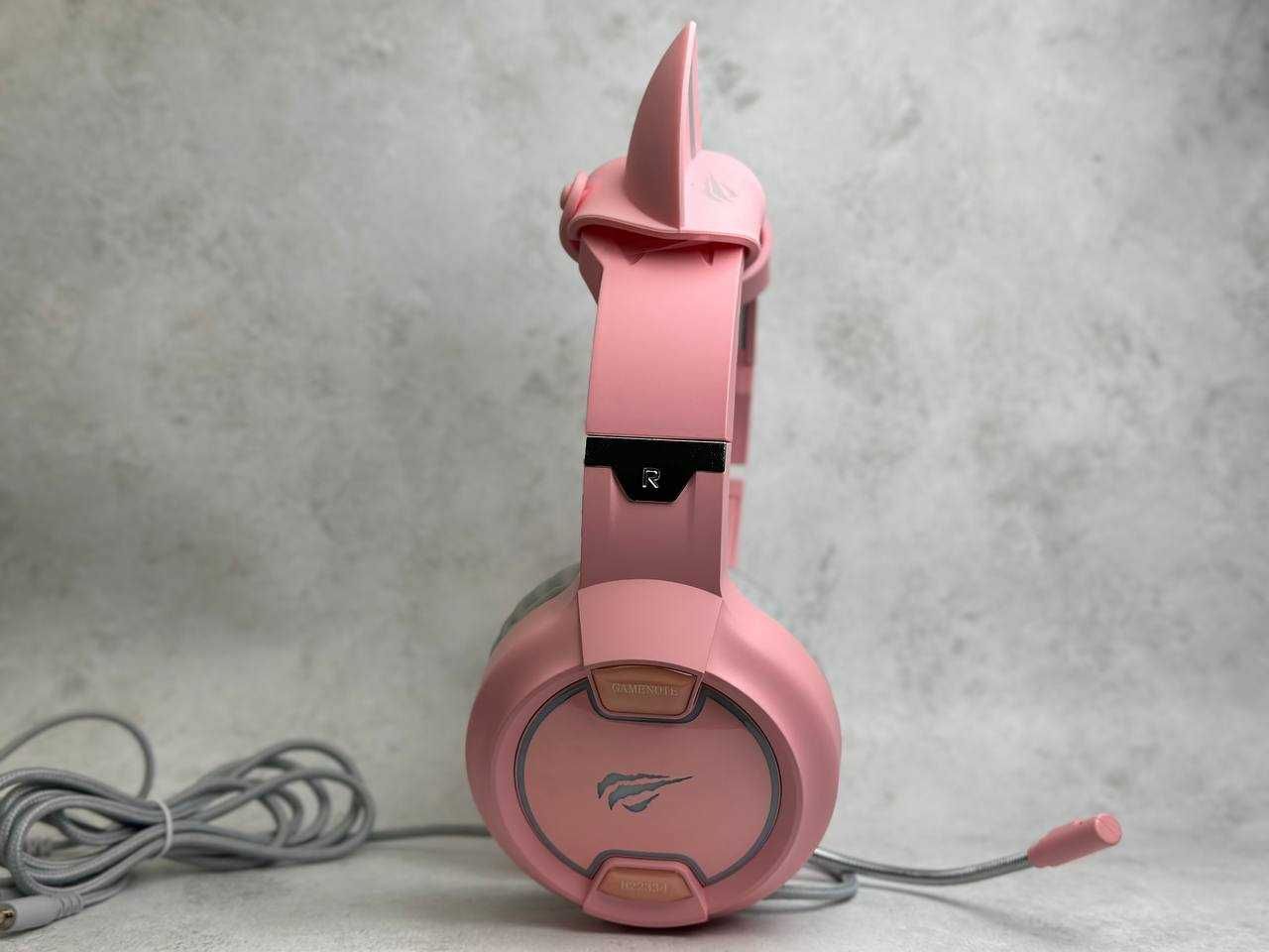 Ігрові навушники з мікрофоном HAVIT HV-H2233d Cat Pink Купити
