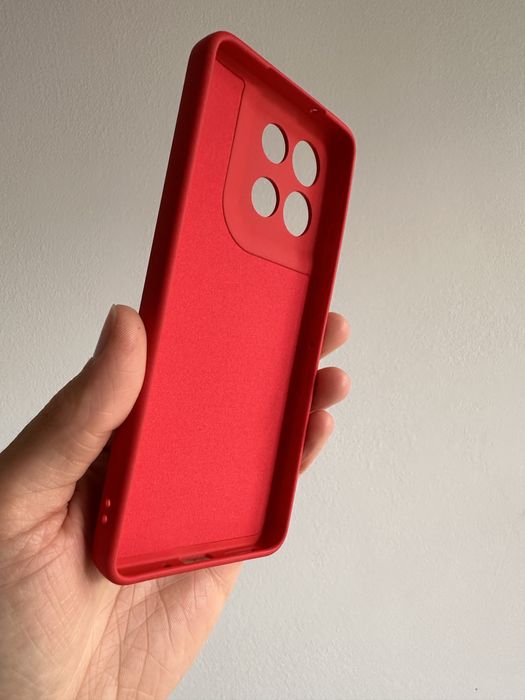 Etui Plecki Silikon czerwone + SZKŁO hartowane do MOTOROLA MOTO G86