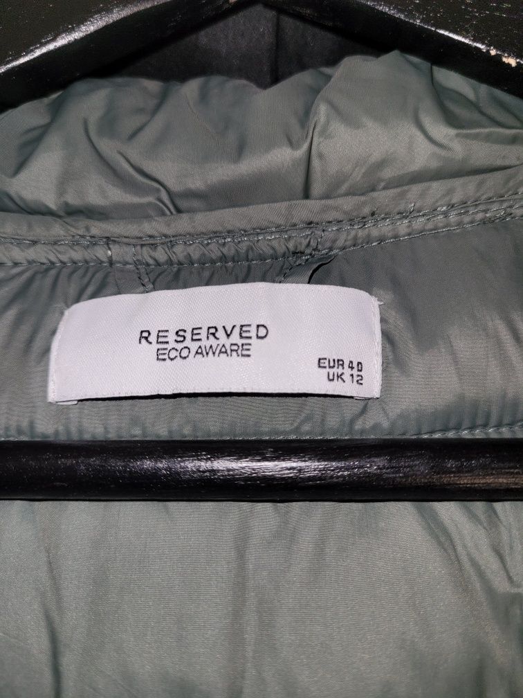Kurtka płaszcz  pikowany Reserved 40 khaki zielony
