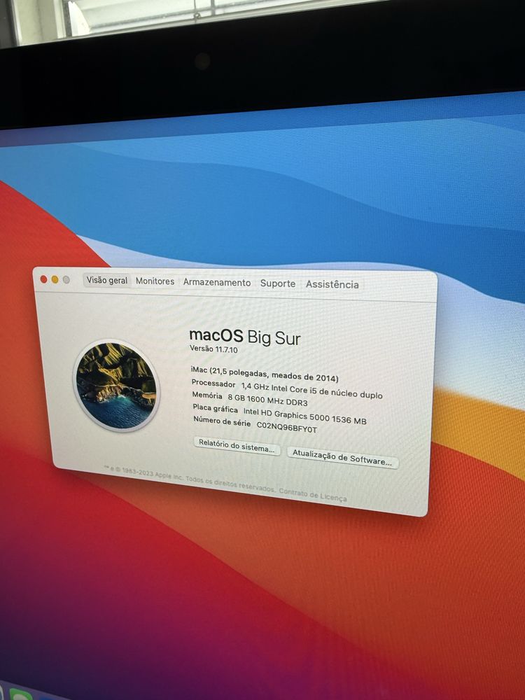 iMac 21.3” 2014 1TB HDD