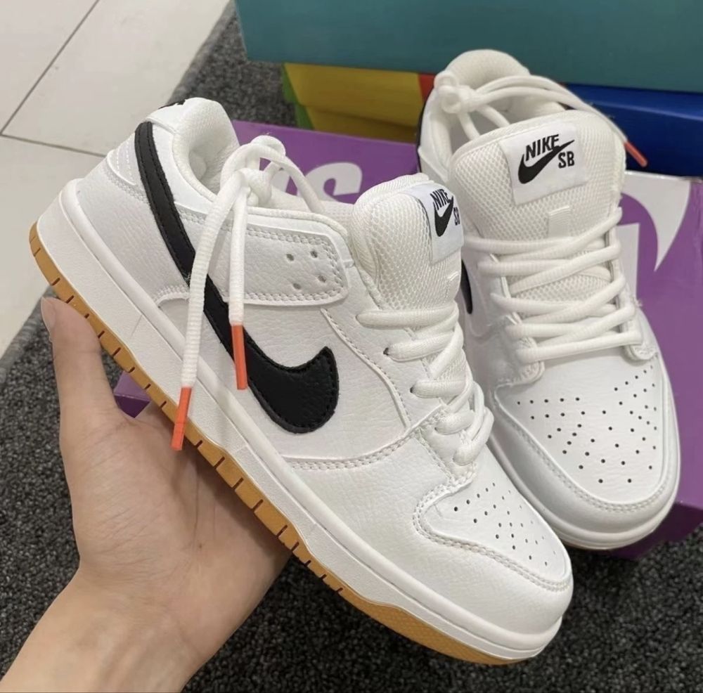 Акція!!! Nike SB Dunk Low Pro White Gum найк сб данк гам білі