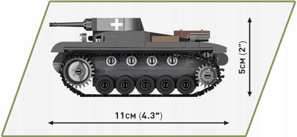 Klocki COBI 2718 Czołg PANZER II AUSF.A