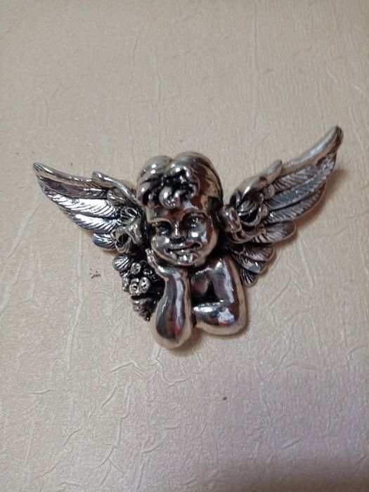 Сувенір, статуетка "Ангел", гальванопластика срібло 925 проба