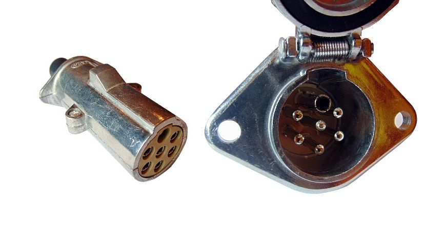 Gniazdo + wtyczka 24V - 7 PIN typ S przyczepa - Faktura VAT
