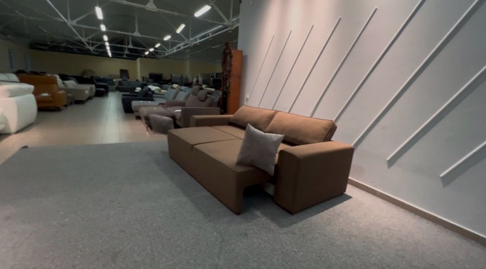 Новий розкладний диван велюр трійка