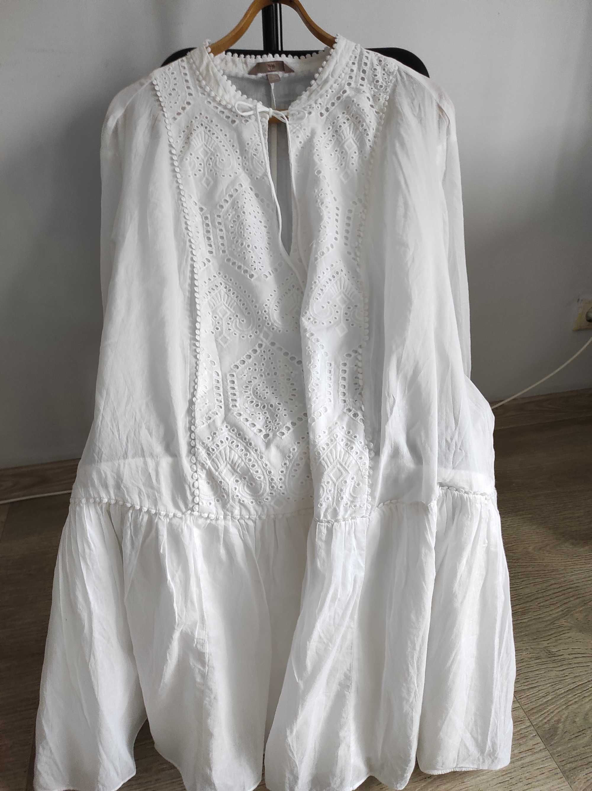 Біла сукня плаття прошва белое платье туника H&M