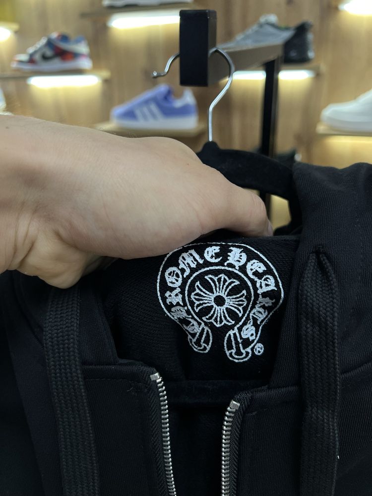 Зіп Худі Chrome Hearts Multi Color Cross Black
