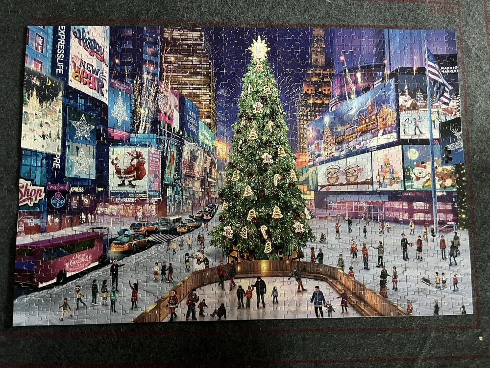 Puzzle 1000 Tek talk drewniane. Christmas in NYC. 1 brak