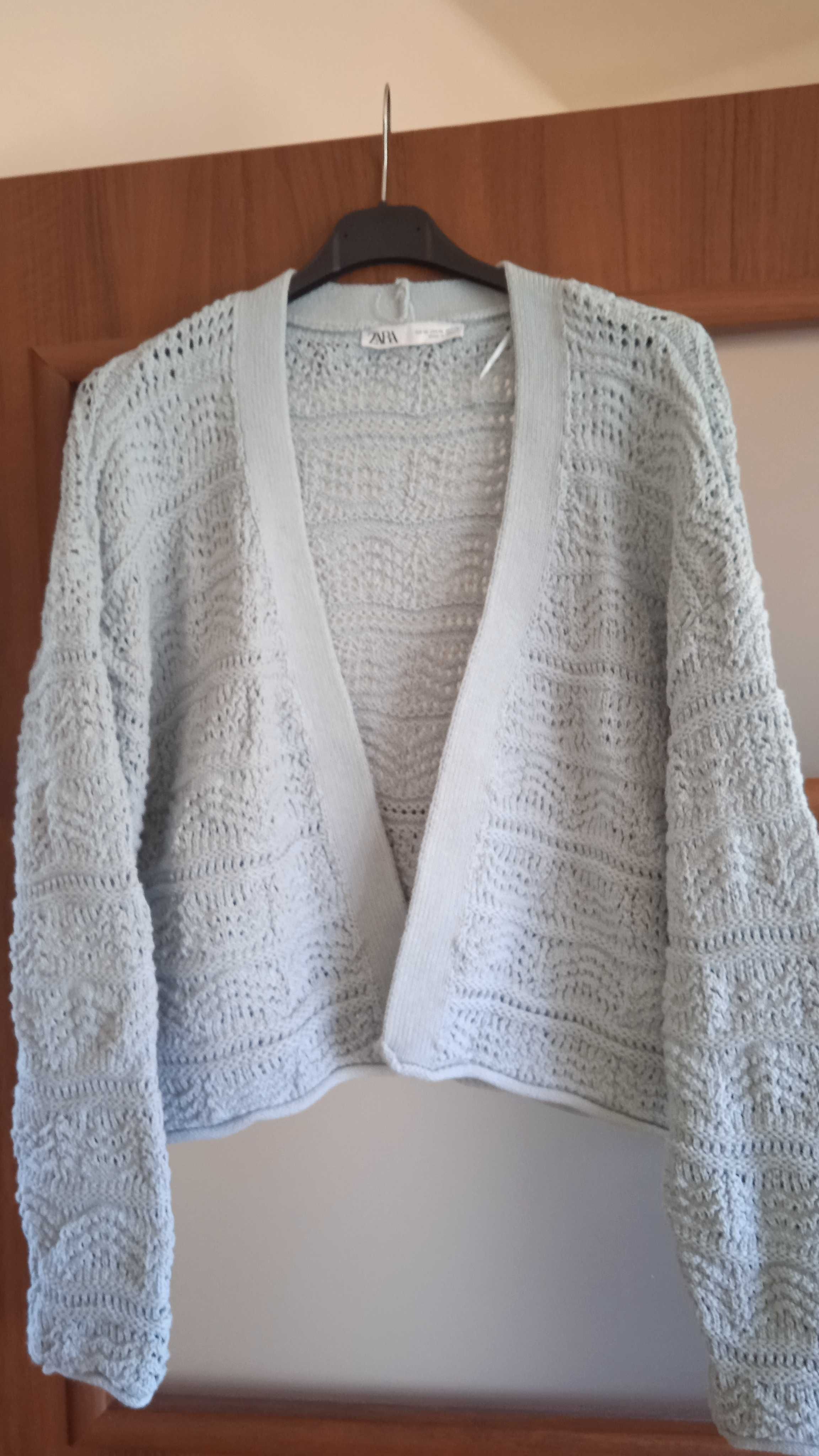 Sweter Zara M błękitny