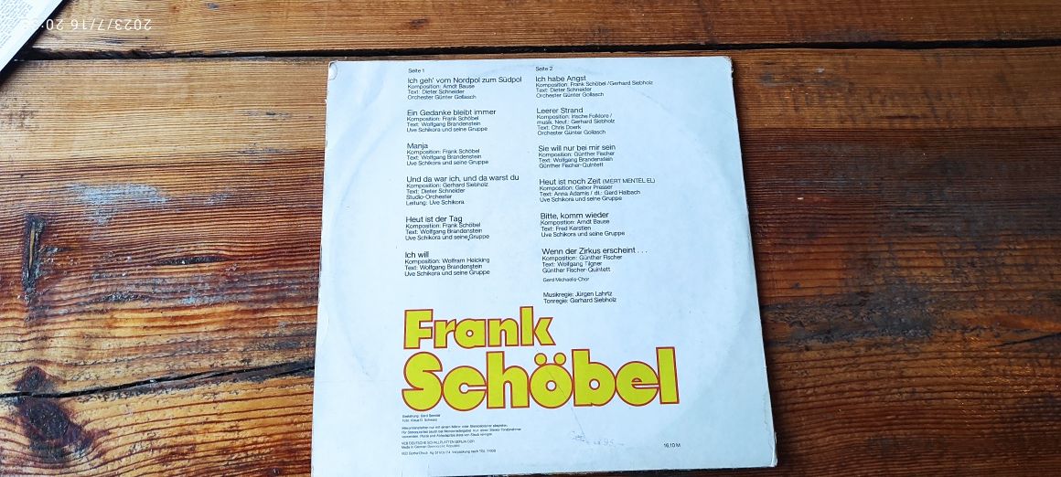 Płyta winylowa Frank Schöbel