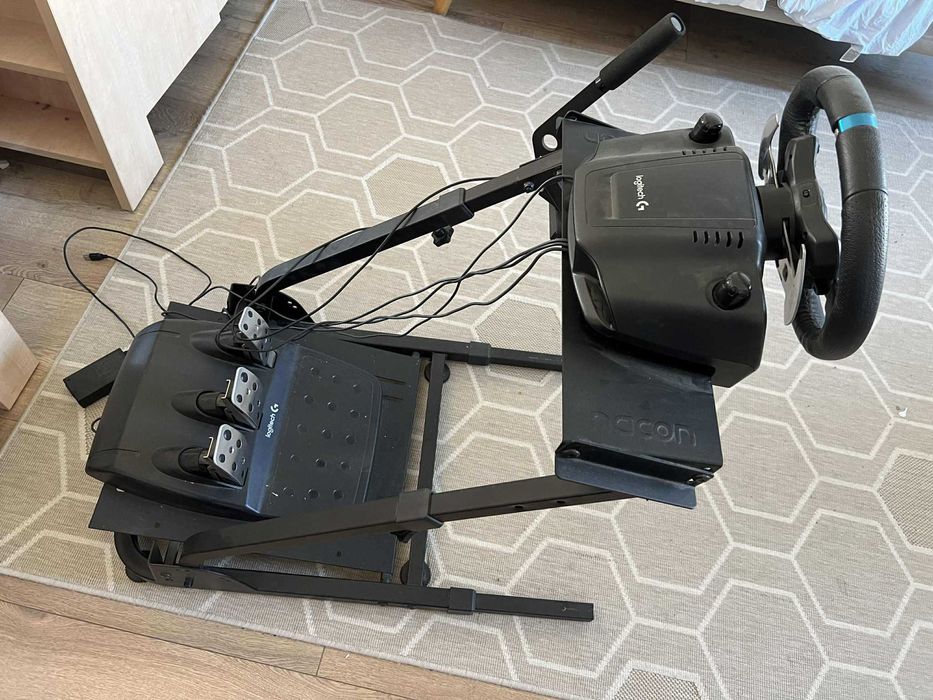 kierownica logitech g29+pedały+shifter+hydro łapa+stelaż+fotel