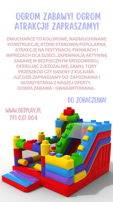 Fotobudka | Telefon Życzeń | Dmuchańce | Animacje | Warsztaty | Bańki