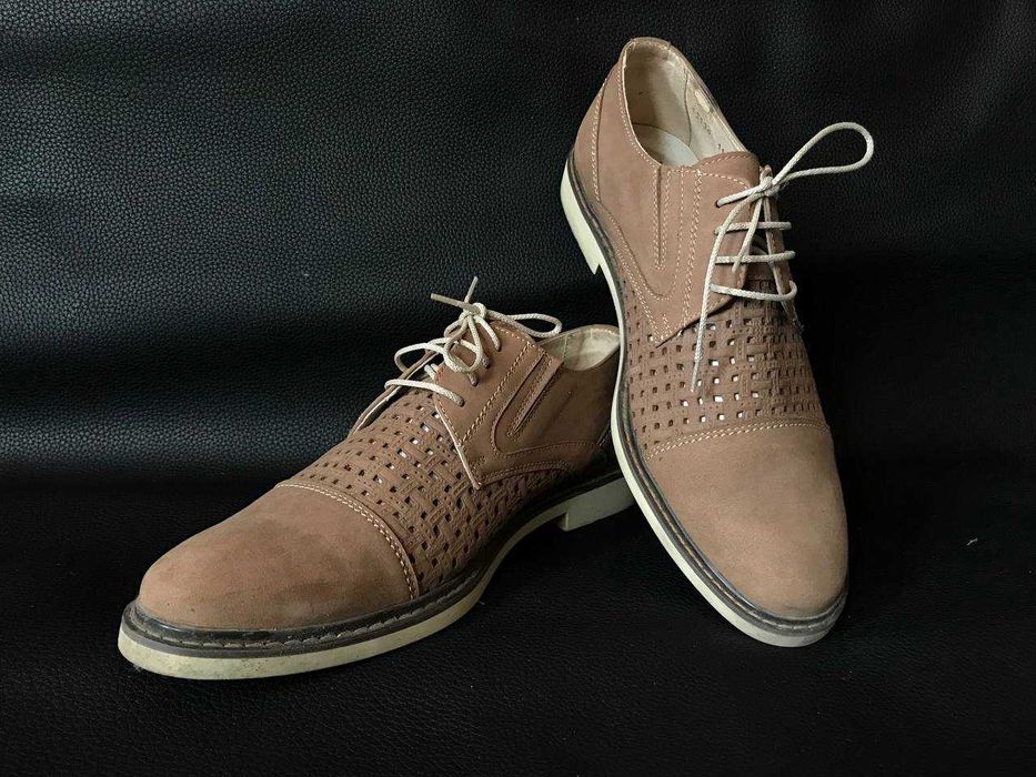 Чоловічі туфлі Mida, замша, бежевий, 40 р