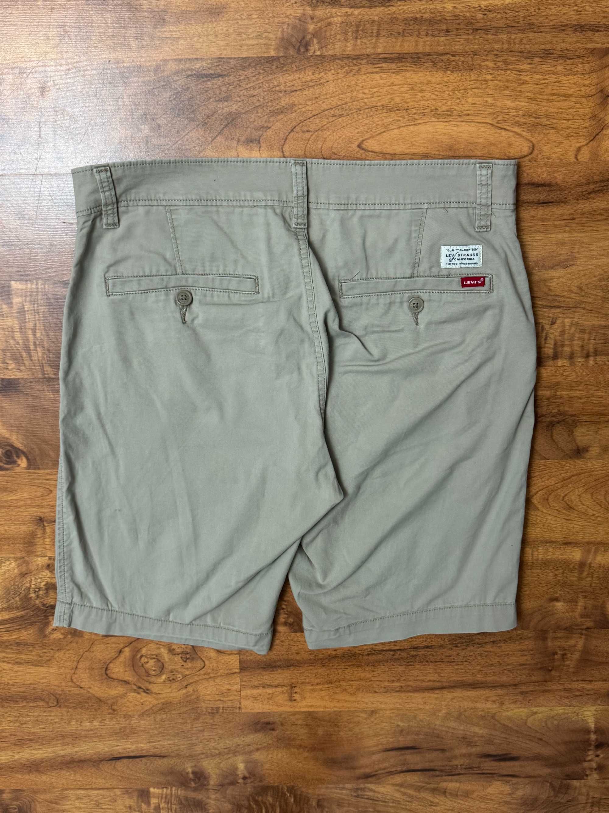 Spodenki kremowe chinos szorty chinosy bawełniane chino Levis W30 S