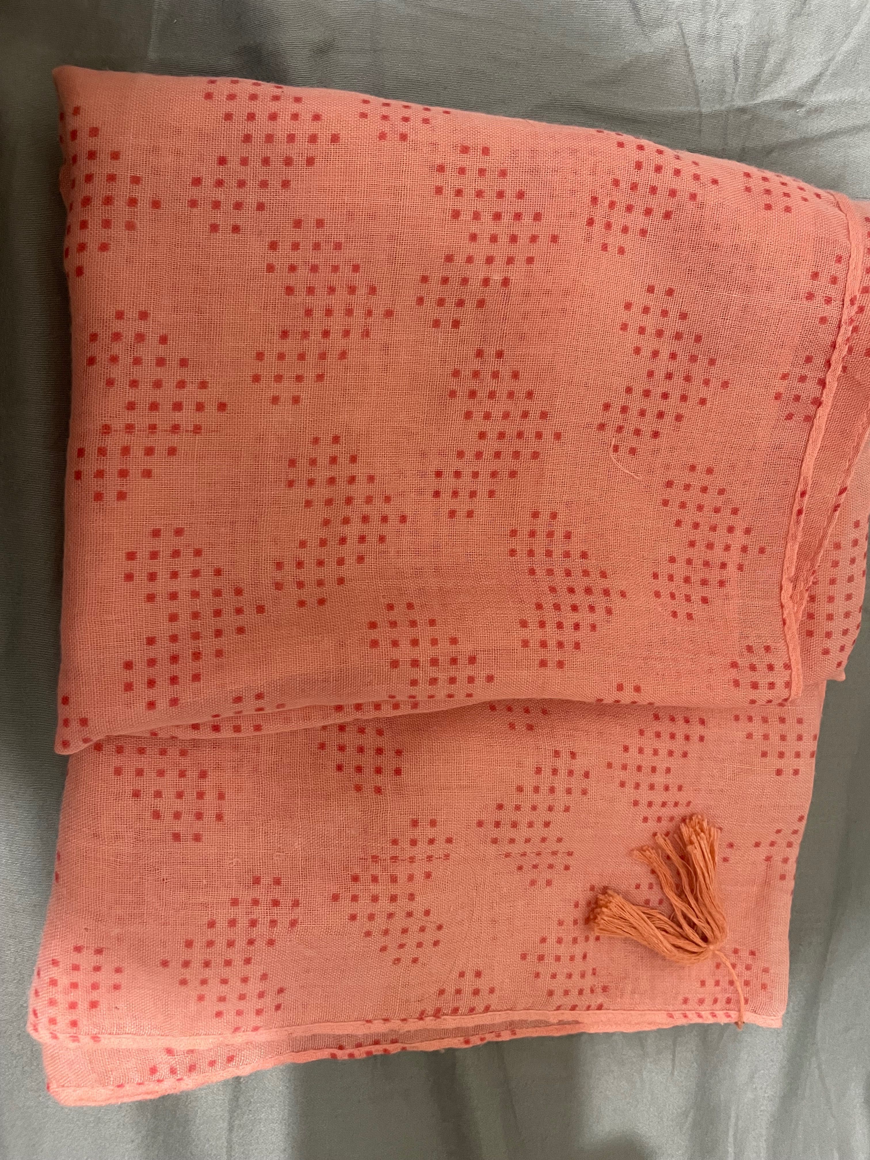 Morelowo-różowa chusta Zara