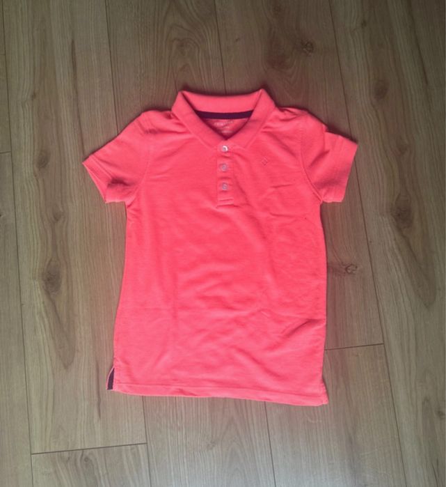 Odblaskowa, jarzeniowa koszulka typu polo, Primark, r.122 (6-7lat)