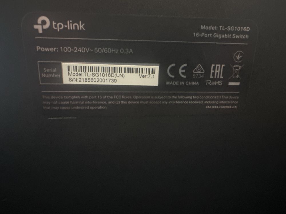 TP-Link 16p Gigabit Switch