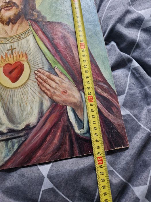 Obraz religijny „Najświętsze Serce Jezusa” – malowany ręcznie, olej na