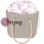 Beżowy organizer do OBAG STANDARD worek boho 2 kieszenie komin OMAY