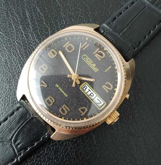 SŁAWA - Zabytkowy klasyczny zegarek Męski