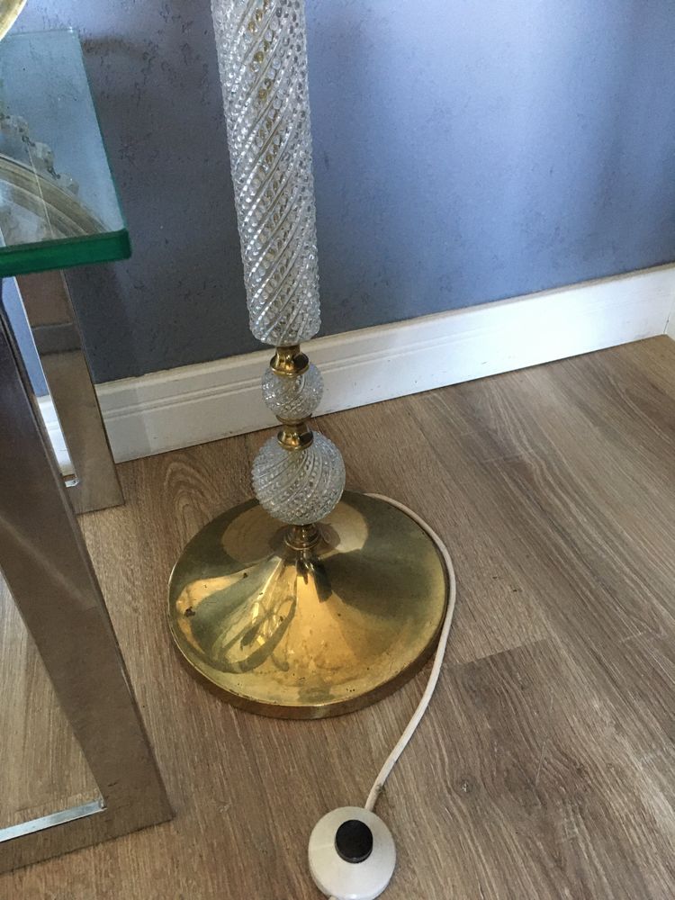 Stary żyrandol i lampa kryształ Francja lata 50-60