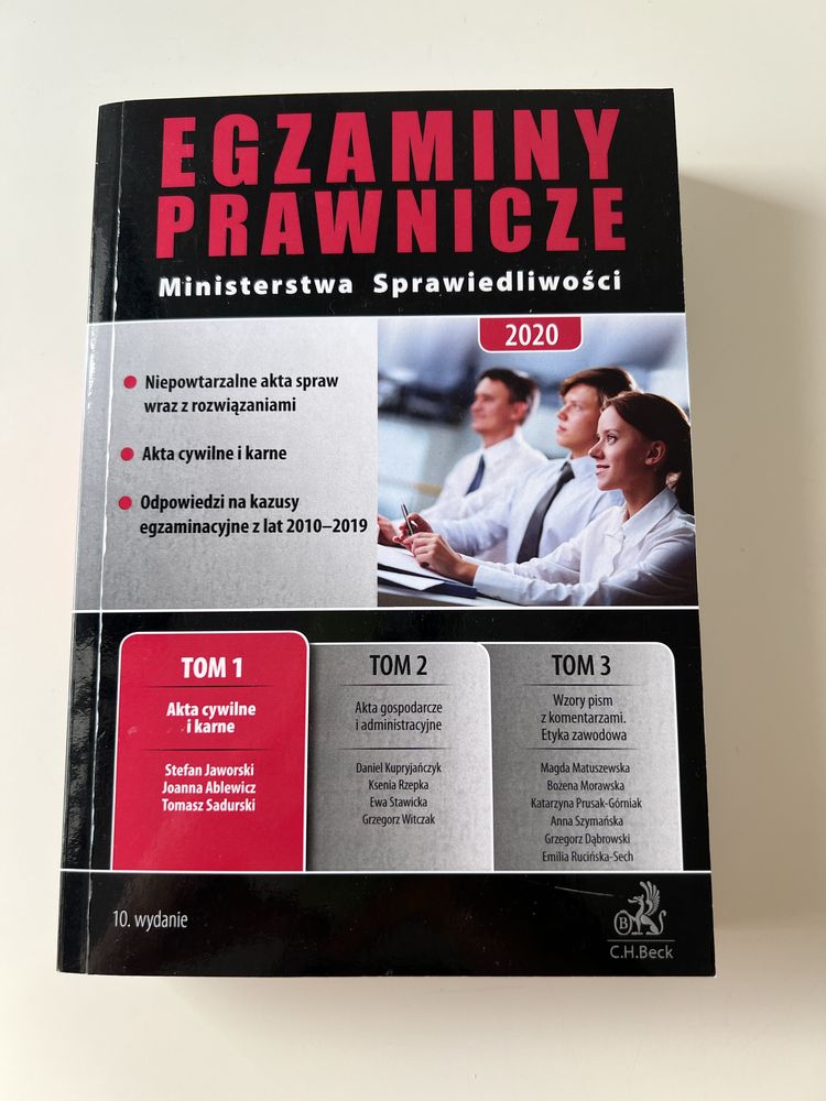 Egzaminy prawnicze Ministerstwa Sprawiedliwości CH Beck 2020 t. 1