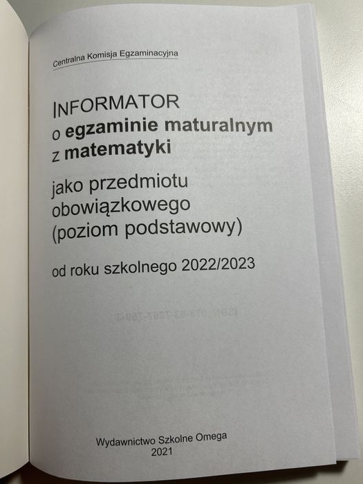 Informator do matematyki podstawowej