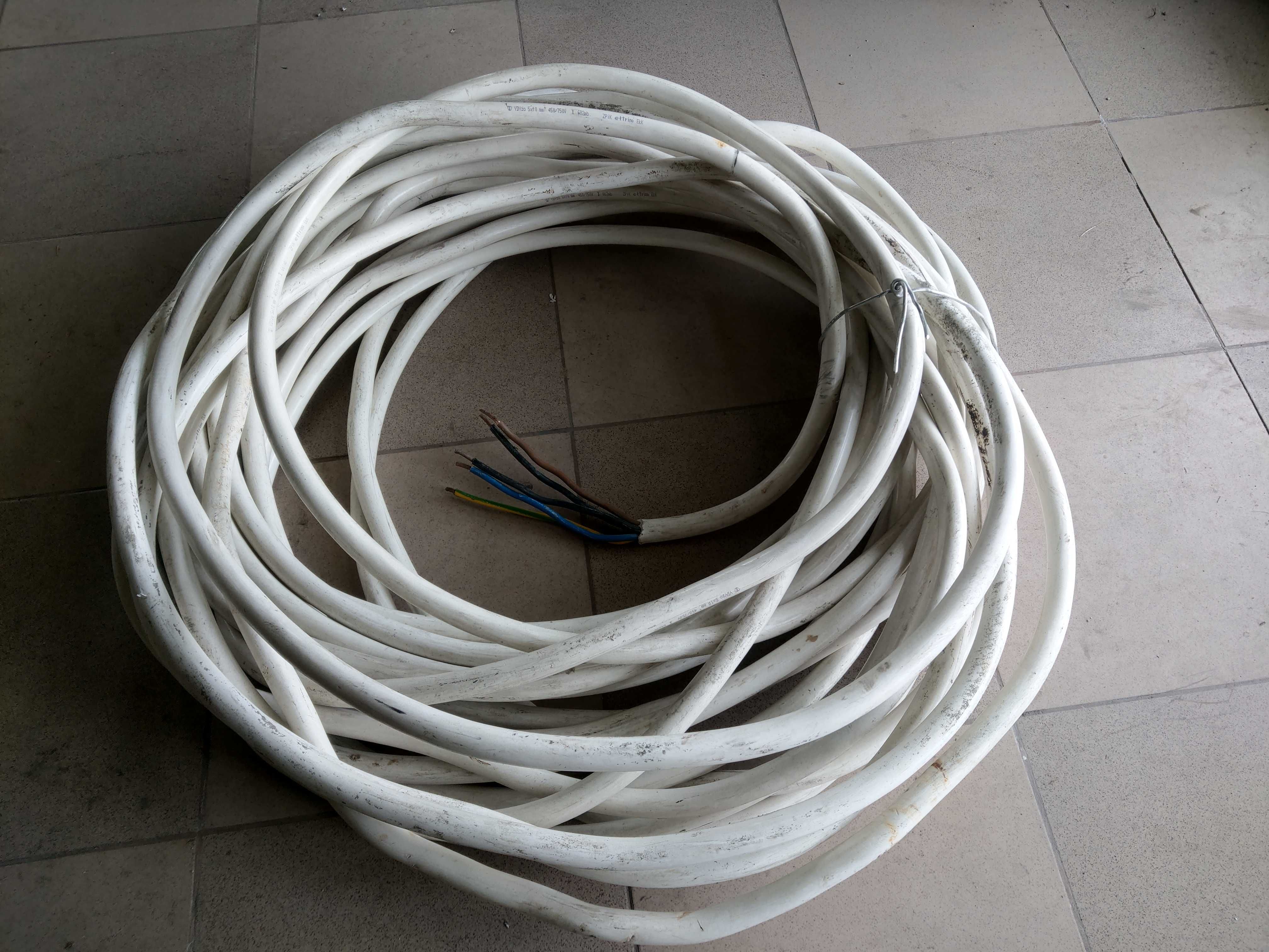 kabel instalacyjny YDYżo 5 x 10mm2 przewód 35 metrów miedź tanio