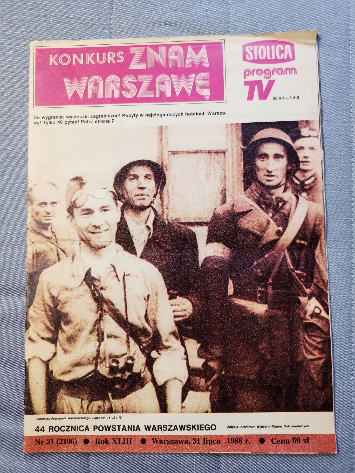 Tygodnik Stolica Nr 31/1988 Powstanie Warszawskie