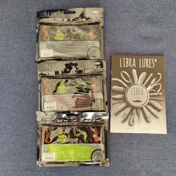 Zestaw przynęt Libra Lures nr 3 Bass Fat Boy Wacky Worm  New