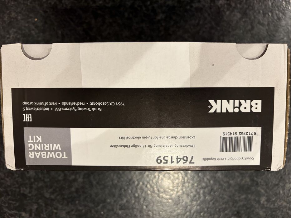 Wiązka zasilania haka do przyczepy Brink 764149 oraz 764159 do haka