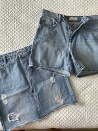 Стильні джинсові  спідничка і шортики