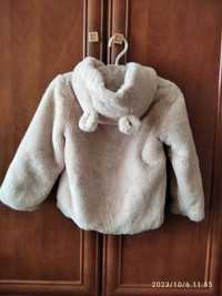 Дитяча демісезонна курточка із штучного хутра на 3 - 4 роки для дівчин
