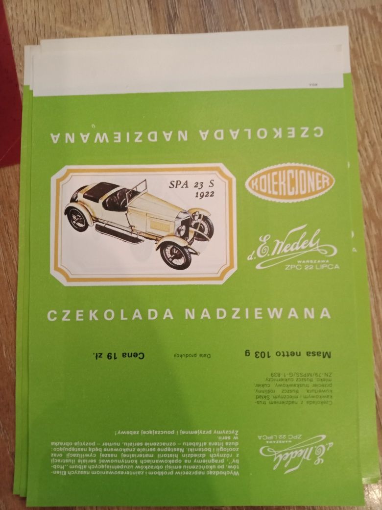 Opakowanie czekolada Hobby Wedel, PRL NOWE