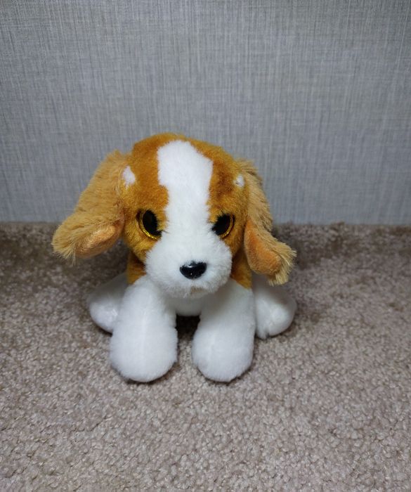 Мягкая игрушка глазастик Ty собака, щенок Barker. 15 см.