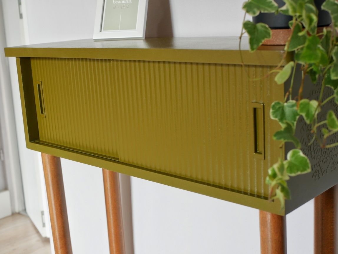 Szafka / konsola handmade – wąski mebel do przedpokoju i salonu.