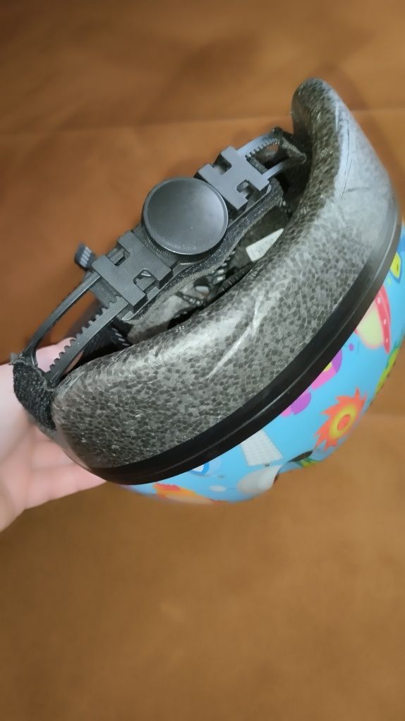 Kask rowerowy dziecięcy niebieski max 50cm