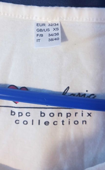 T-shirt z długim rękawem biały r. XS