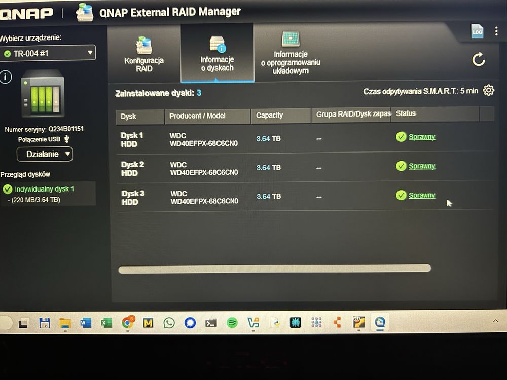 Macierz dyskowa Qnap TR-004 Tower + 3 dyski WD Red Plus 4TB NAS = 12TB