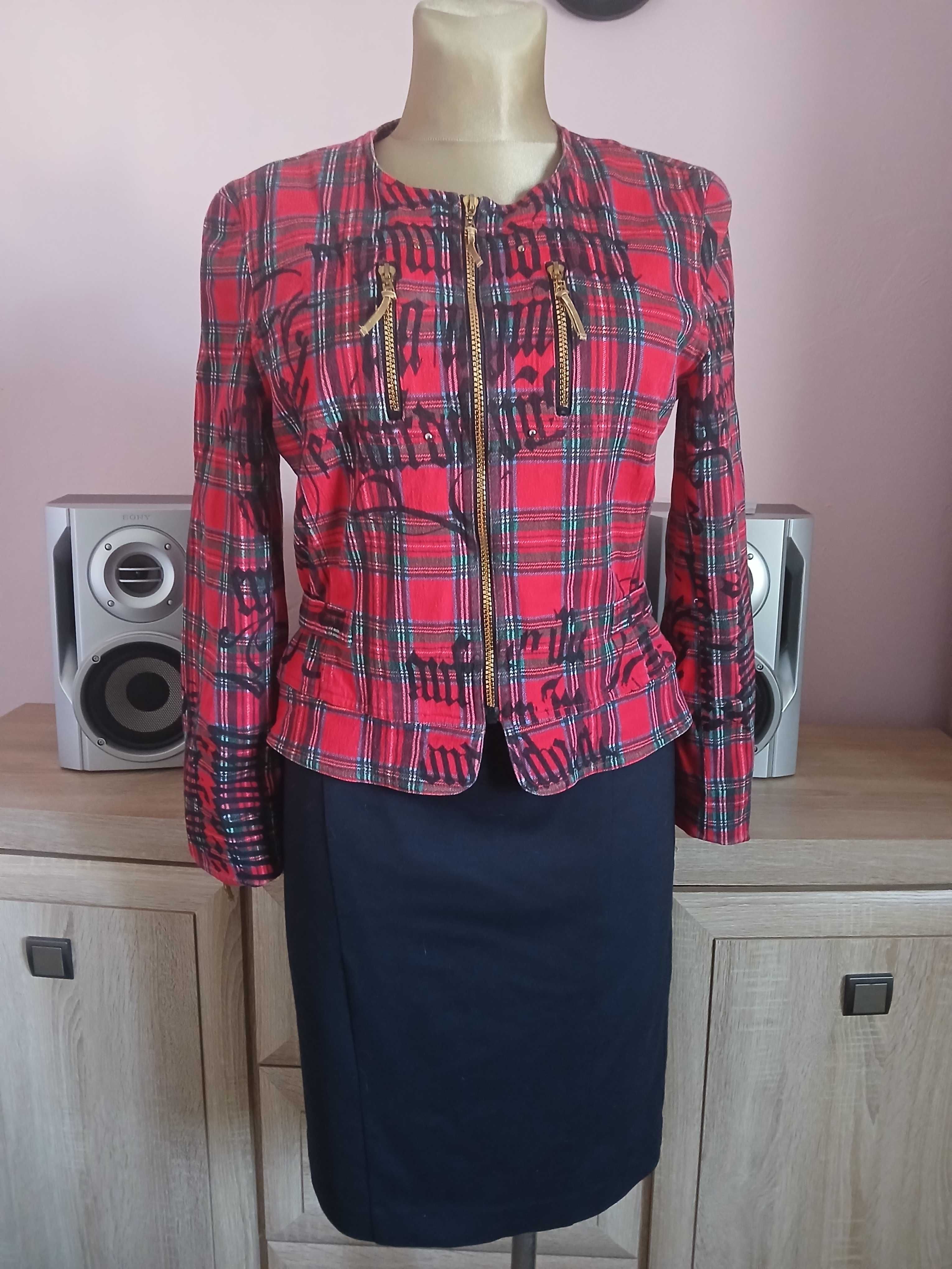 DCG design gustowna,lekka Kurtka r.38 gotyckie napisy