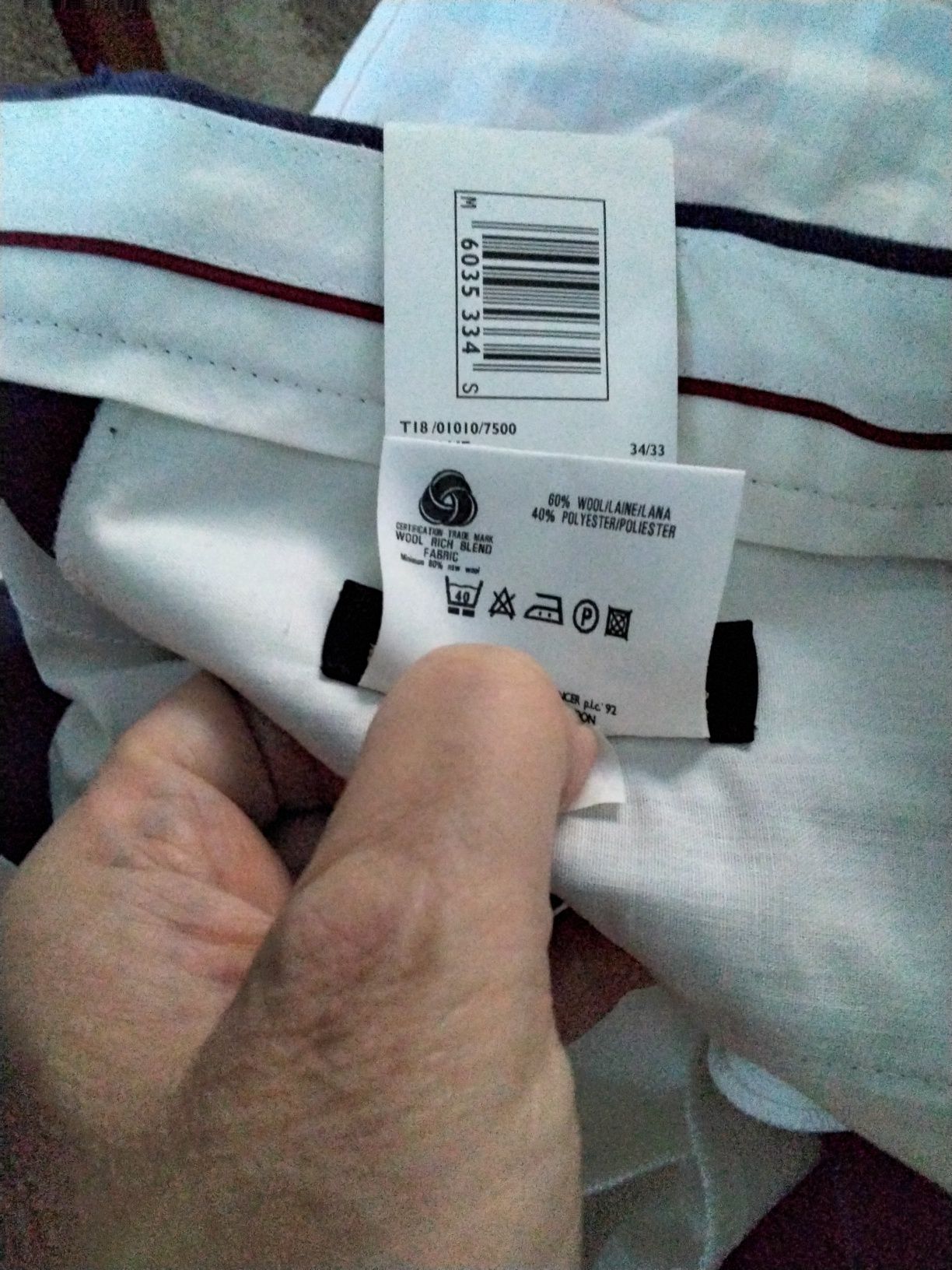 Wr) Marks&Spencer eleganckie spodnie materiałowe Roz.34/33