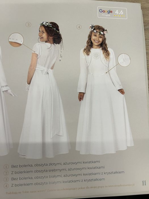 Alba komunijna, sukienka
